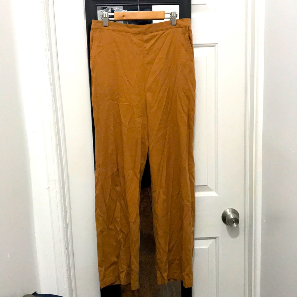 Wide Leg Tall High Waist Flowy High Quality Rayon Blend Trousers Pants